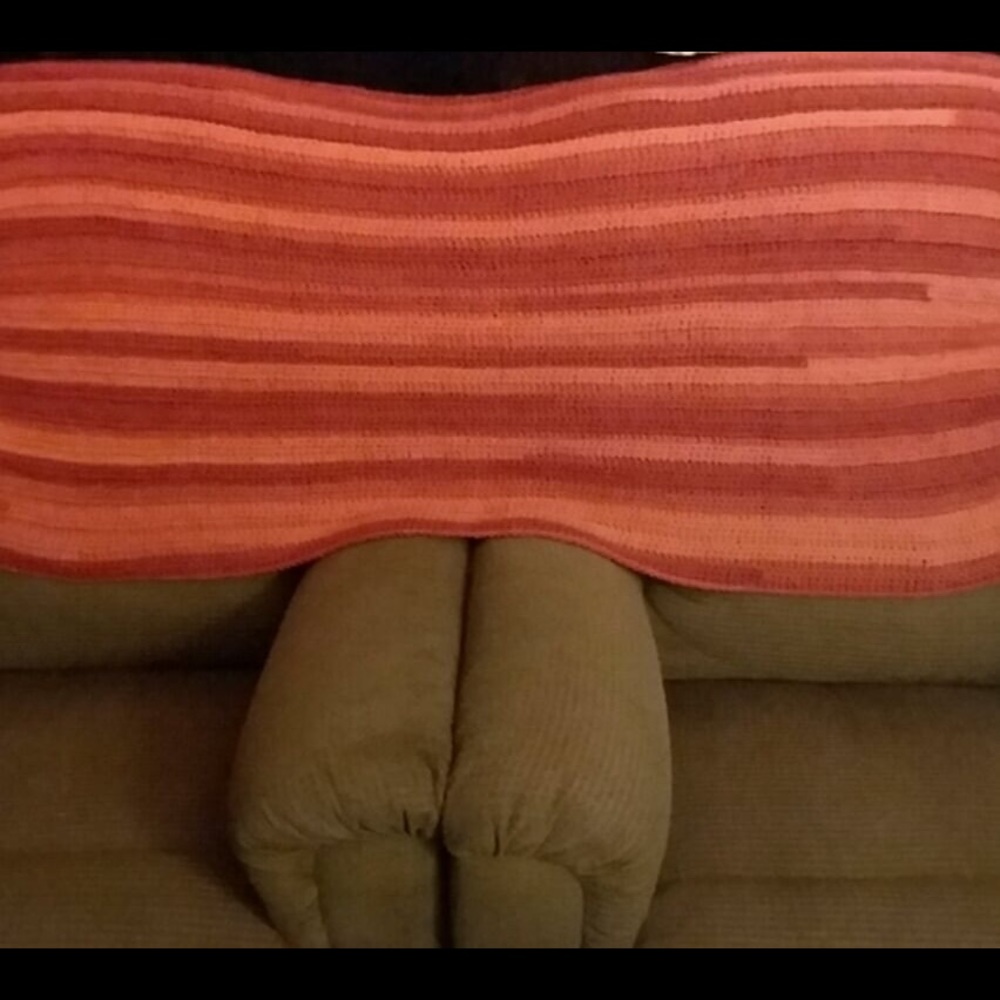 🍁🧶Fall Striped Crocheted Afghan Blanket